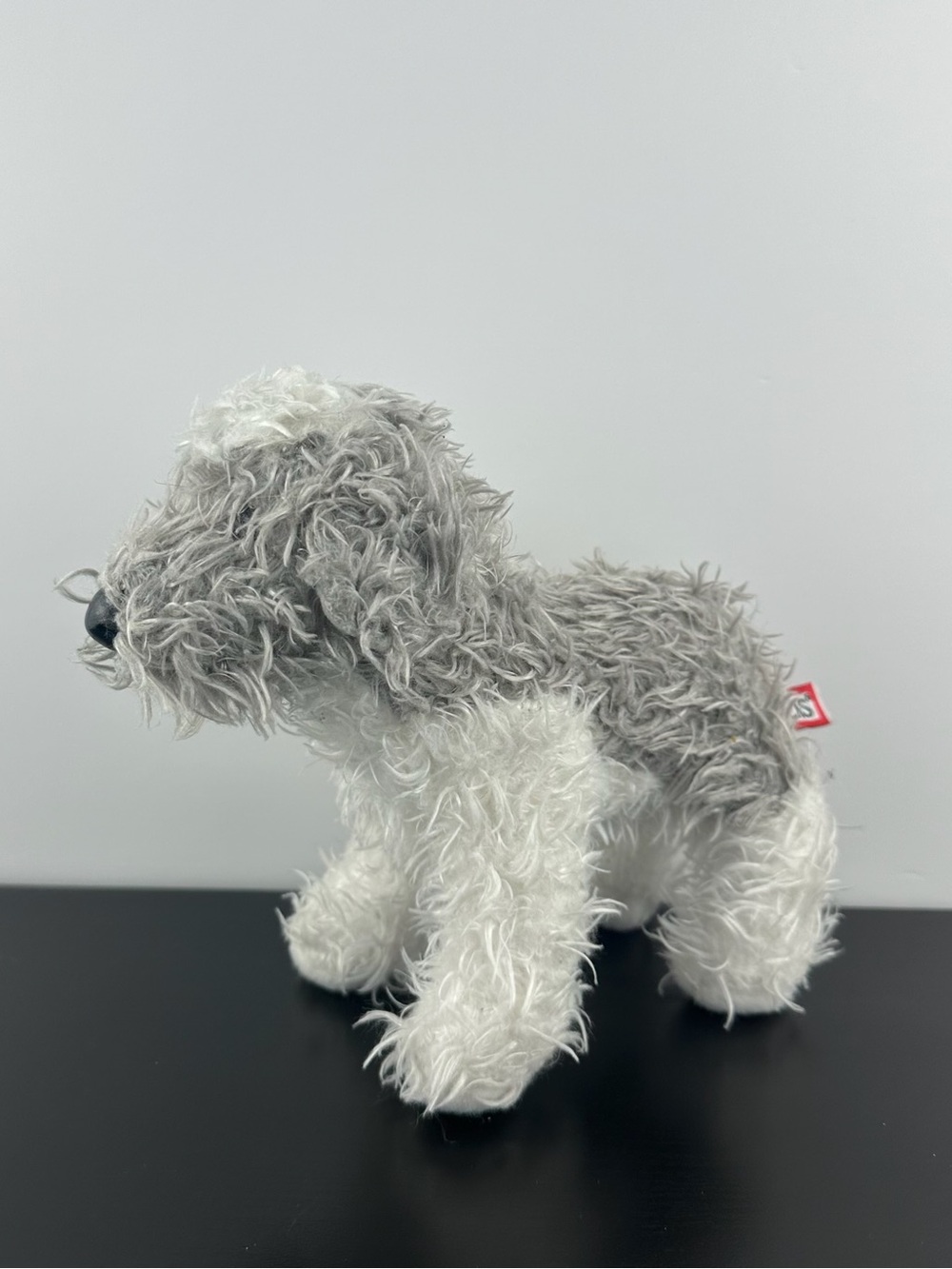 Douglas Cuddle Toy Rare Abrie Sheep Dog Puppy 7” #4008 Gray White Sheepdog Plush